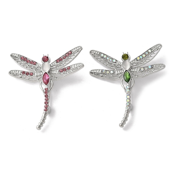 Броши из сплава стрекоз со стразами для одежды-рюкзака