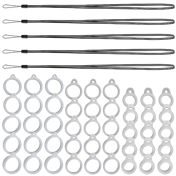 5шт. резиновые ремешки, с пластиковой фурнитурой и силиконовой подвеской в стиле 3