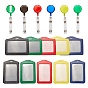 PVC Card Holders, with Reel Round Solid Translucent Pull Buckle, Platinum