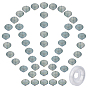 100Pcs Shell Shape Frosted Electroplate Glass Beads, with 10.93 Yards Elastic Thread for DIY Stretch Bracelets Making Kits