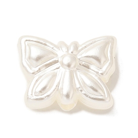 ABS Plastic Imitation Pearl Beads, Butterfly