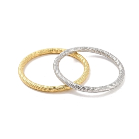 304 bracelets à anneaux torsadés en acier inoxydable pour femmes