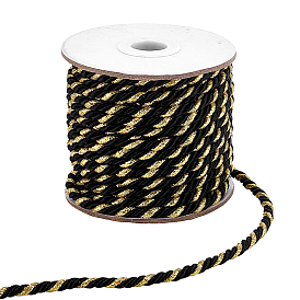 15м 3-слойный полиэфирный витой шнур, с металлической нитью