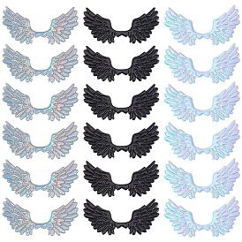 Ahademaker 60шт 3 цвета искусственная кожа украшения аксессуары, рельефное ангельское крыло