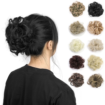 Synthetic Hair Bun Extensions, Hairpieces For Women Bun, Hair Donut Updo Ponytail, Heat Resistant High Temperature Fiber