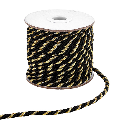 15м 3-слойный полиэфирный витой шнур, с металлической нитью
