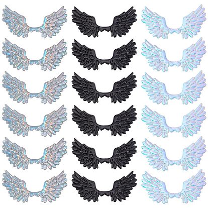 Ahademaker 60шт 3 цвета искусственная кожа украшения аксессуары, рельефное ангельское крыло