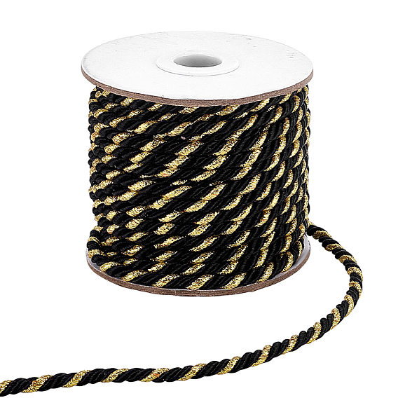 15м 3-слойный полиэфирный витой шнур, с металлической нитью