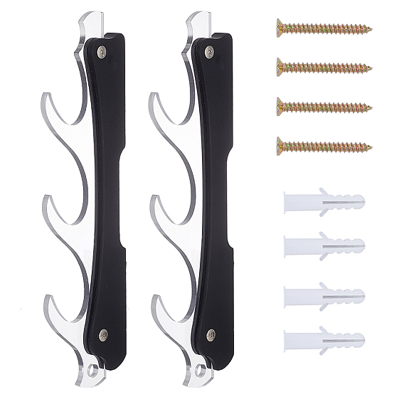 3-уровневые акриловые подставки для мечей-катан, деревянные кронштейны мольберты для демонстрации самурайских мечей, вмещает до 3 мечей