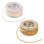 2 rouleaux 2 couleurs cordon tressé en nylon à nœud chinois, cordon de bijoux en nylon pour la fabrication de bijoux
