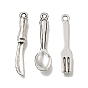 Tibetan Style Alloy Pendants, Fork & Spoon & Knife Charms