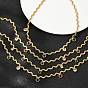 304 ожерелья из нержавеющей стали с кисточками и разноцветными кубическими цирконами для женщин, золотые