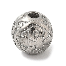 304 из нержавеющей стали бусы, круглые с Флер де Лис