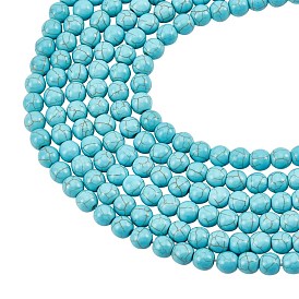 ARRICRAFT Synthetical Turquoise Beads Strands, Round