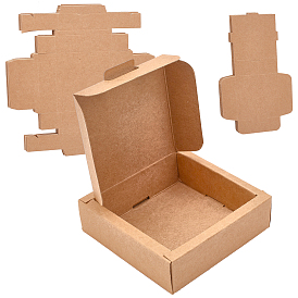 Nbeads 12Sets Kraft Paper Gift Boxes, Folding Boxes, Square