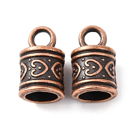 Концевики для шнура, сплав, тибетский стиль, колонка, без кадмия и без свинца, 16x10 мм, Отверстие : 3.5 мм , около 350 шт / 1000 г