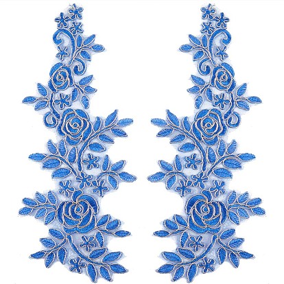 Кружевные аппликации с вышивкой из полиэстера, украшения аксессуары для cheongsam, платье, цветок