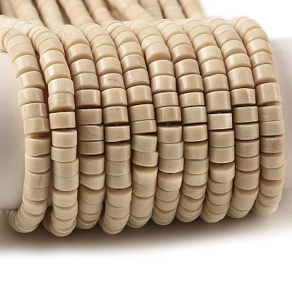 Natural Fossil Beads Strands, Disc, Heishi Beads