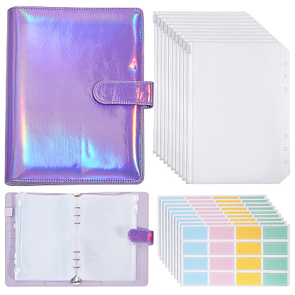 Наборы для хранения игл для вязания крючком, a5 мини-фотоальбомы из искусственной кожи, альбомы для сбора фотокарточек, с самоклеящимися пустыми наклейками из ПВХ, a5 мешки из ПВХ с вкладышами