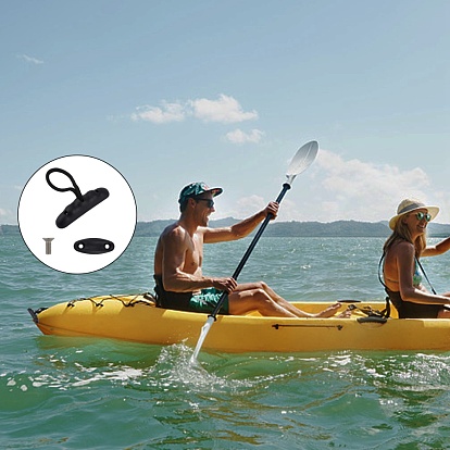 Tiradores de plástico para kayak, con cuerda de poliéster, ojos de almohadilla y tornillos de acero inoxidable