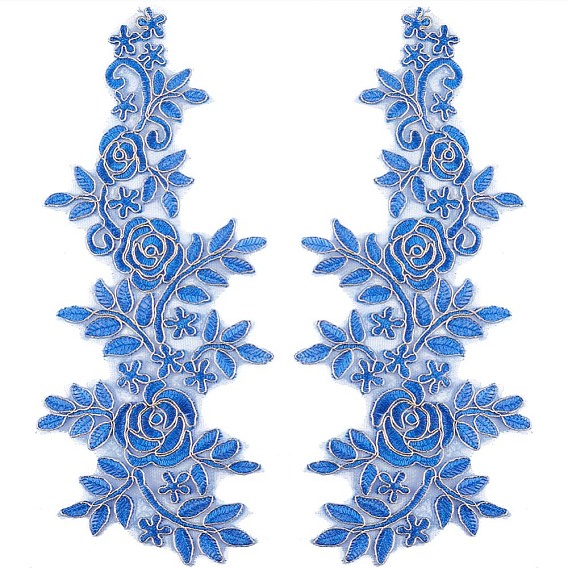 Кружевные аппликации с вышивкой из полиэстера, украшения аксессуары для cheongsam, платье, цветок