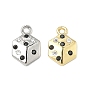 Латунные микро проложить кубического циркония прелести, игральная кость, стойки покрытие, долговечный, без кадмия и без свинца