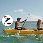Tiradores de plástico para kayak, con cuerda de poliéster, ojos de almohadilla y tornillos de acero inoxidable