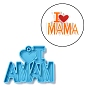 Mother's Day Theme DIY Pendant Silicone Molds, for Keychain Making, Resin Casting Molds, For UV Resin, Epoxy Resin Craft Making, Word