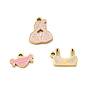 304 Stainless Steel Enamel Pendants, Underwear/Underpants Charms, Ion Plating(IP), Golden