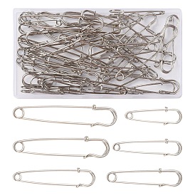 45Pcs 6 Size Iron Kilt Pins Brooch Clasps Jewelry Findings