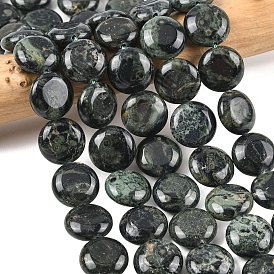 Натуральные пряди камбабы из яшмы, плоско-круглые