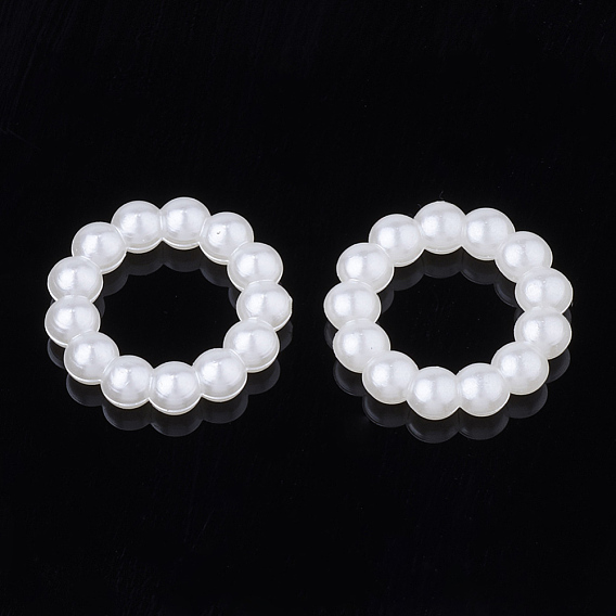 ABS Plastic Imitation Pearl Linking Rings, Ring