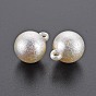 Pendentifs en perles d'imitation en plastique ABS électrolytique, ronde