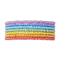 7 PCS Rainbow Style Glass Seed Beads Bracelets for Women