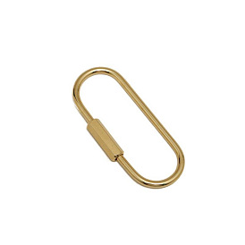 Латунные подвески с карабином, овальные