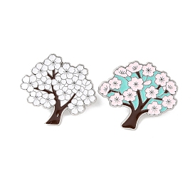 Эмалевые булавки с сакурой, булавки для лацканов из сплава для одежды рюкзака, платина