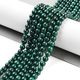 Natural Malachite Beads Strands, Round, Green