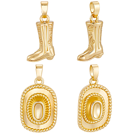 10 шт 2 стиль латунные подвески, подвески для ботинок и кепок