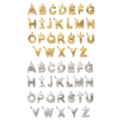 Буква a~z 304 подвески из нержавеющей стали, гравированная фигурка ручной работы, полностью отполированный