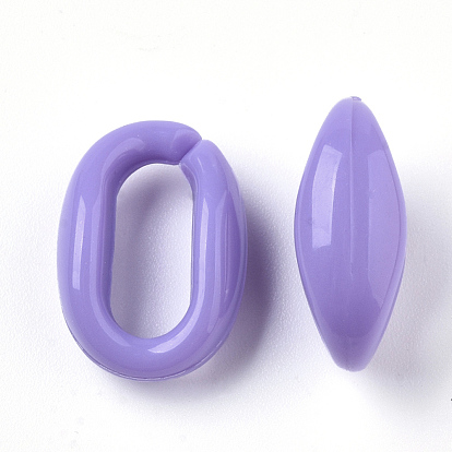 Acrylic Linking Rings, Quick Link Connectors, For Jewelry Cable Chains Making, Oval