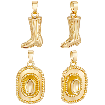 10 шт 2 стиль латунные подвески, подвески для ботинок и кепок