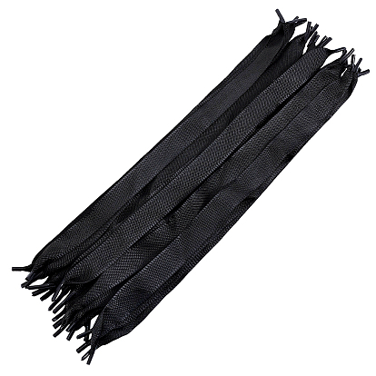 Cordons de tissu, avec un embout de cordon noir, pour la fabrication de poignée de corde de sac de cadeau de bricolage