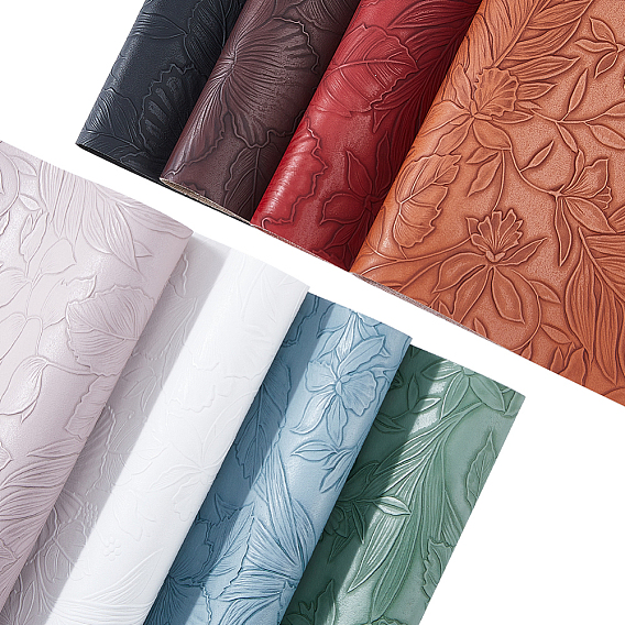 8 Blätter 8 Farben PVC-Lederstoff, Rechteck