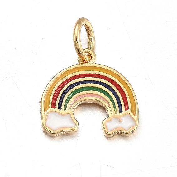 Латунь эмаль прелести, с прыжковых колец, радуга