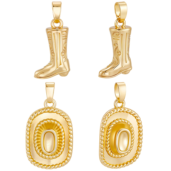 10 шт 2 стиль латунные подвески, подвески для ботинок и кепок