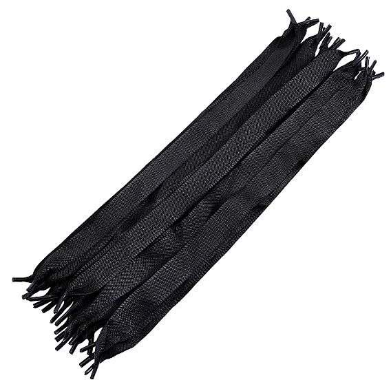 Cordons de tissu, avec un embout de cordon noir, pour la fabrication de poignée de corde de sac de cadeau de bricolage