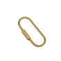 Латунные подвески с карабином, овальные