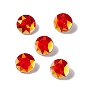 Light AB Style Eletroplate K9 Glass Rhinestone Cabochons, Pointed Back & Back Plated, Faceted, Flat Round