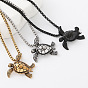 Ocean 304 Stainless Steel Sea Turtle Pendant Box Chain Necklaces for Men Women