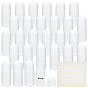 50Pcs Plastic Roller Ball Bottles, with 15 Sheets Self-Adhesive Blank Paper Sticker